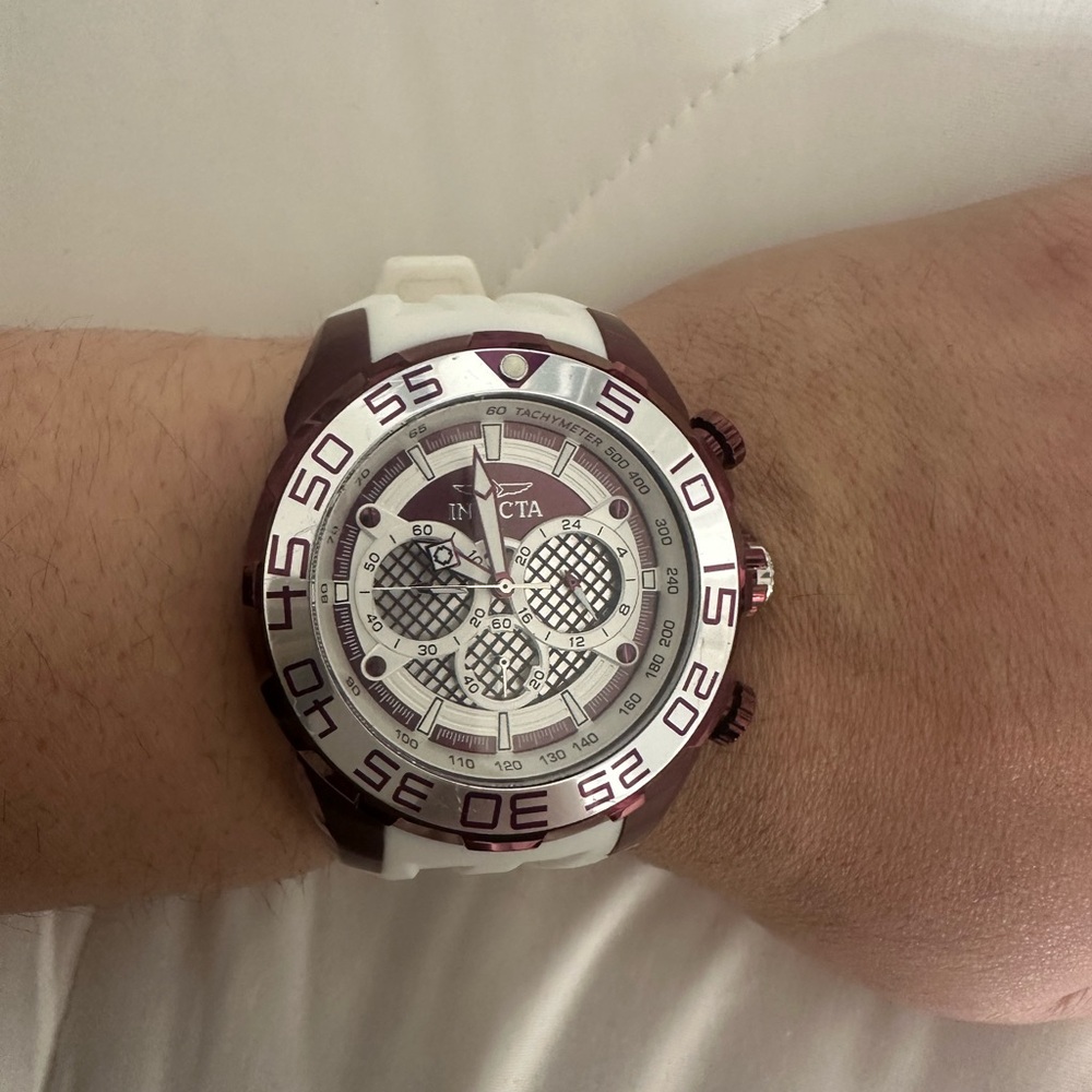 Invicta White and Silver Watch - Picture 2 of 2